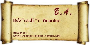 Bástár Aranka névjegykártya